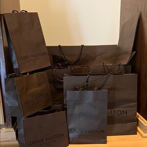 Louis Vuitton Brown Shopping Bag, 13 total bags,
mint condition